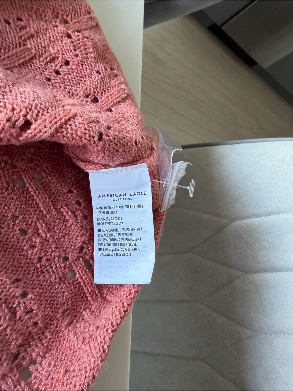 American Eagle Outfitters Pastel Patchwork Button-Front Knit Tank - Picture 4 of 4
